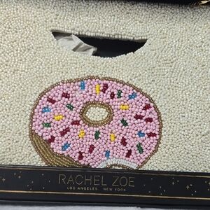 Rachel Zoe Pink and Cream Beaded Clutch